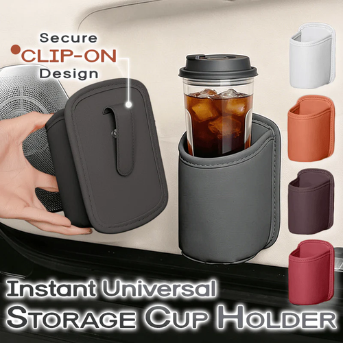 Avaleric® Universal Clip-On Car Door Side Cup Holder & Organizer