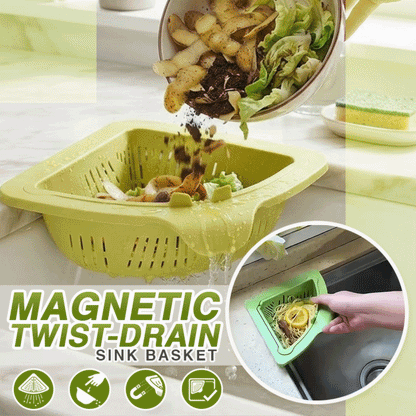 Avaleric® Magnetic Twist-Drain Sink Basket