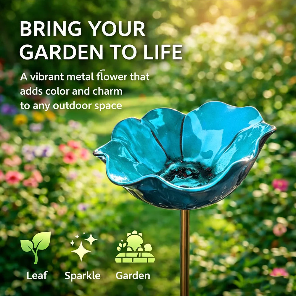 Avaleric® Handmade Metal Flower Garden Stake