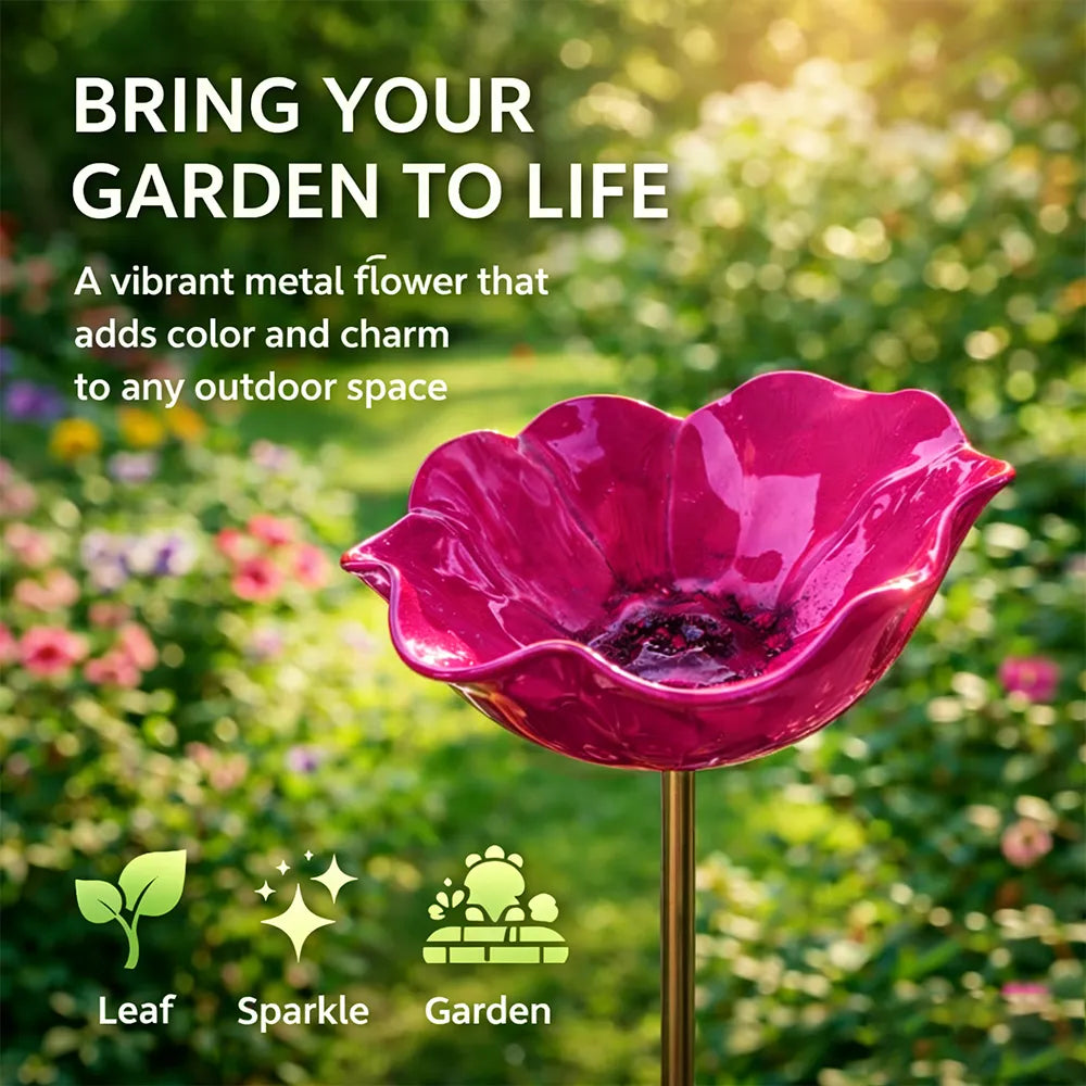 Avaleric® Handmade Metal Flower Garden Stake
