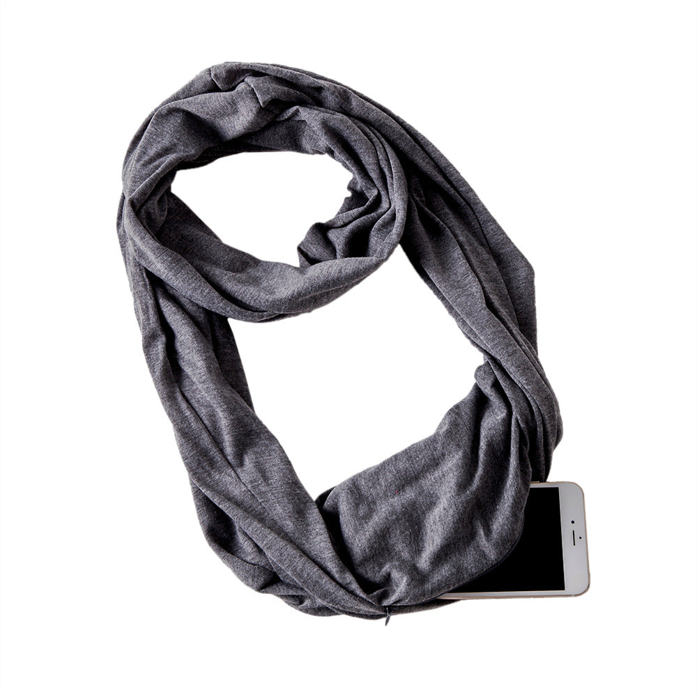Avaleric® Infinity Scarf with Zipper Pocket