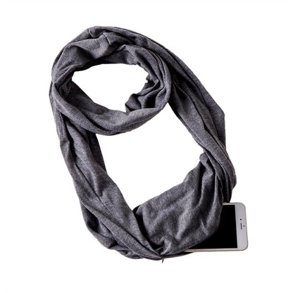 Avaleric® Infinity Scarf with Zipper Pocket