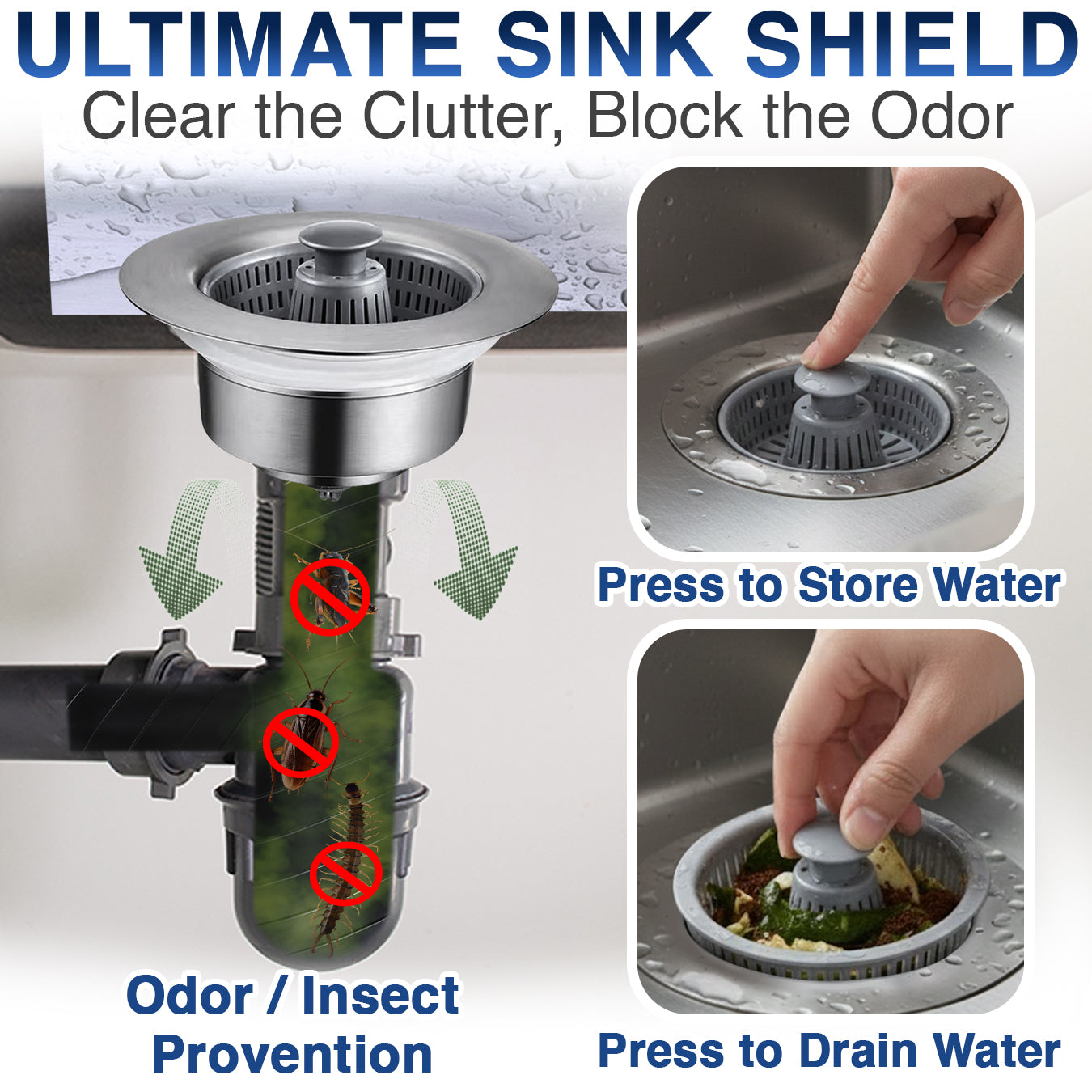 Avaleric® Kitchen Sink Drain Strainer and Stopper 💦