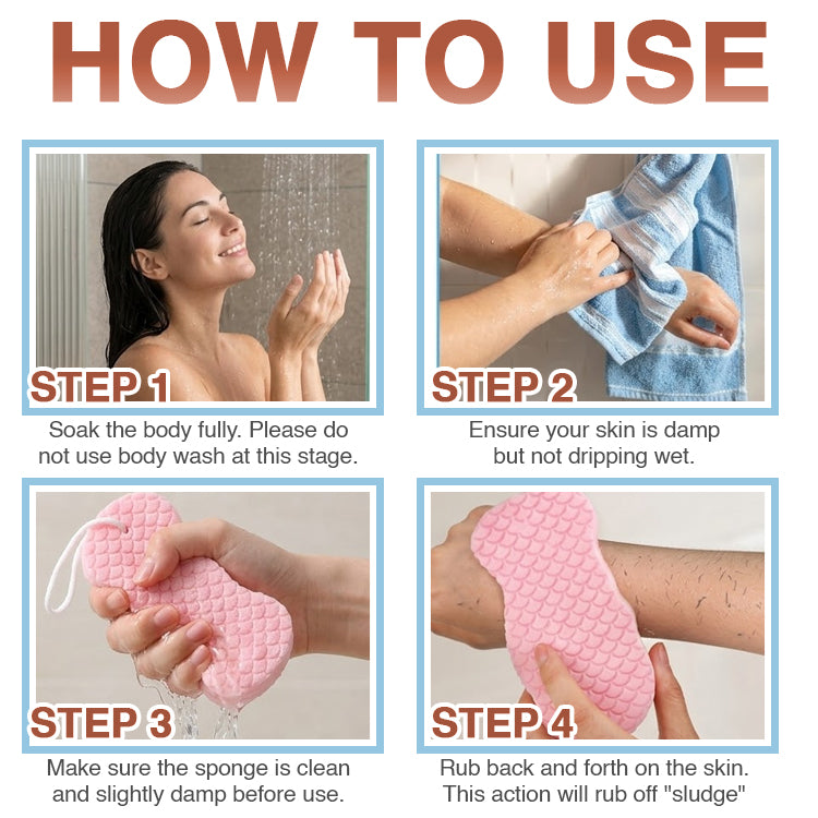 Avaleric® Magic Exfoliating Bath Sponge 🧽