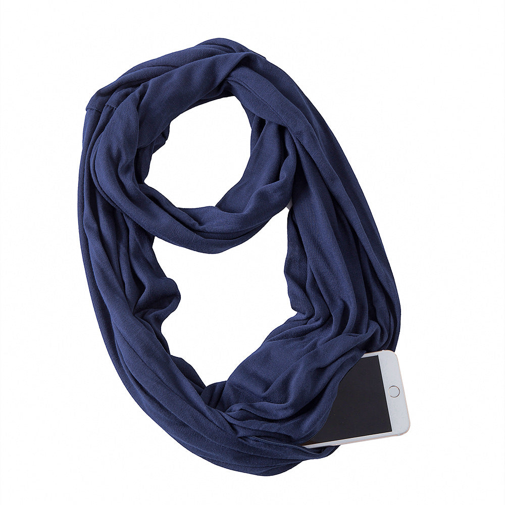 Avaleric® Infinity Scarf with Zipper Pocket