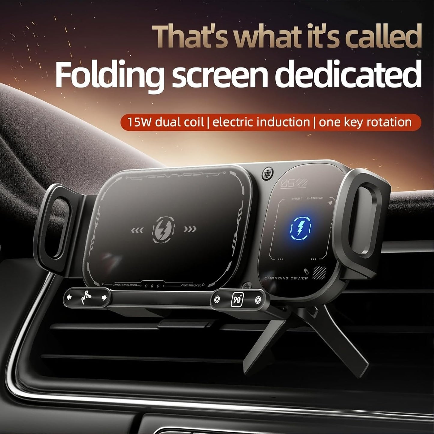 Avaleric® Wireless Charging Rotating Car Mount