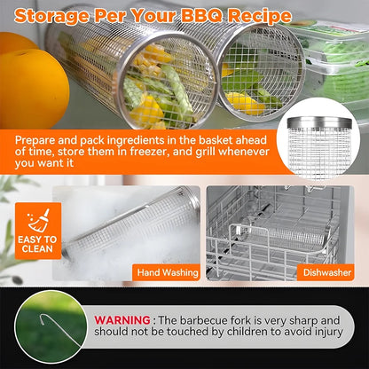 Avaleric® Rolling Grill Baskets