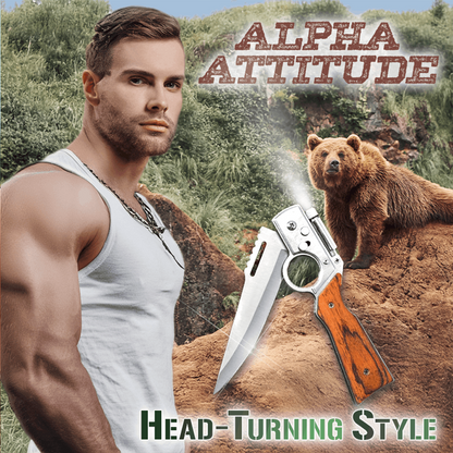 Avaleric® Wilderness Timber Survival LED Shadow Folder Knife