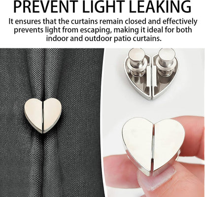 Avaleric® Magnetic Snap Heart-shaped Curtain Buckle