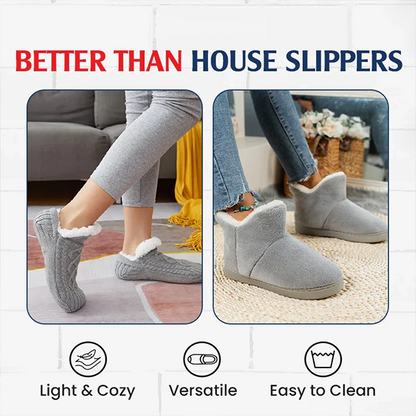 Avaleric® Fleece-Lined Non-Slip Thermal Slippers Socks