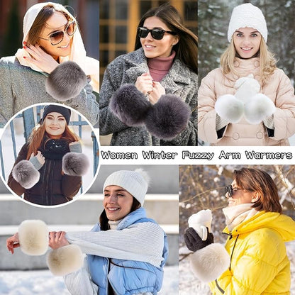 Avaleric® Faux Fur Wrist Cuffs