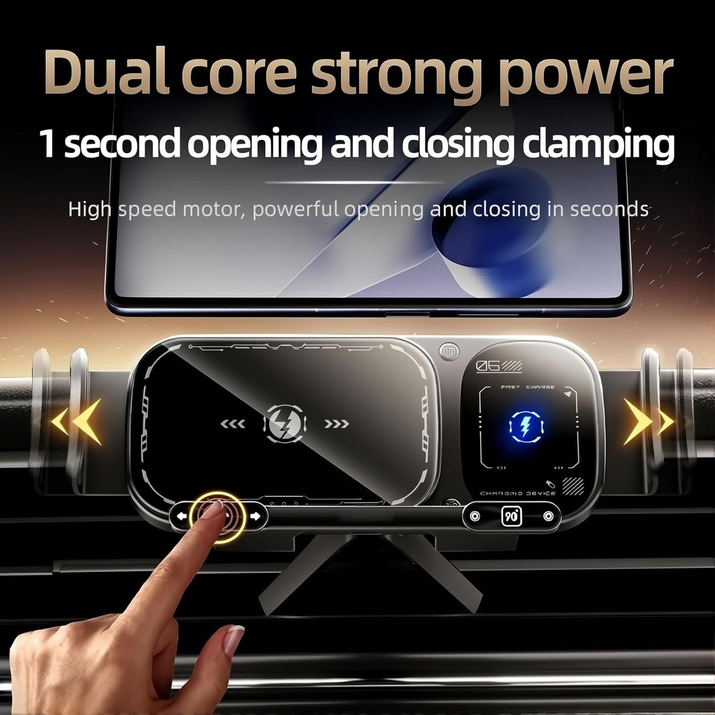Avaleric® Wireless Charging Rotating Car Mount
