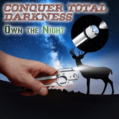 Avaleric® Wilderness Timber Survival LED Shadow Folder Knife