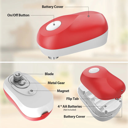 Avaleric® One-Touch Automatic Battery-Operated Hands-Free Can Opener