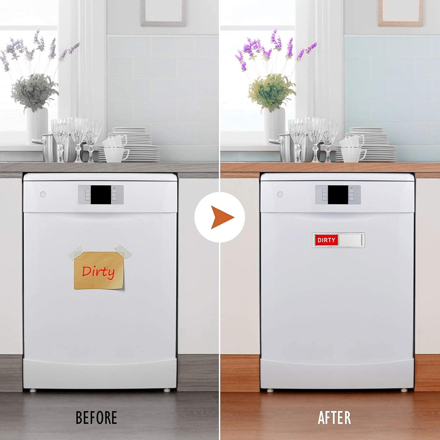 Avaleric® Dishwasher Magnet Clean Dirty Sign