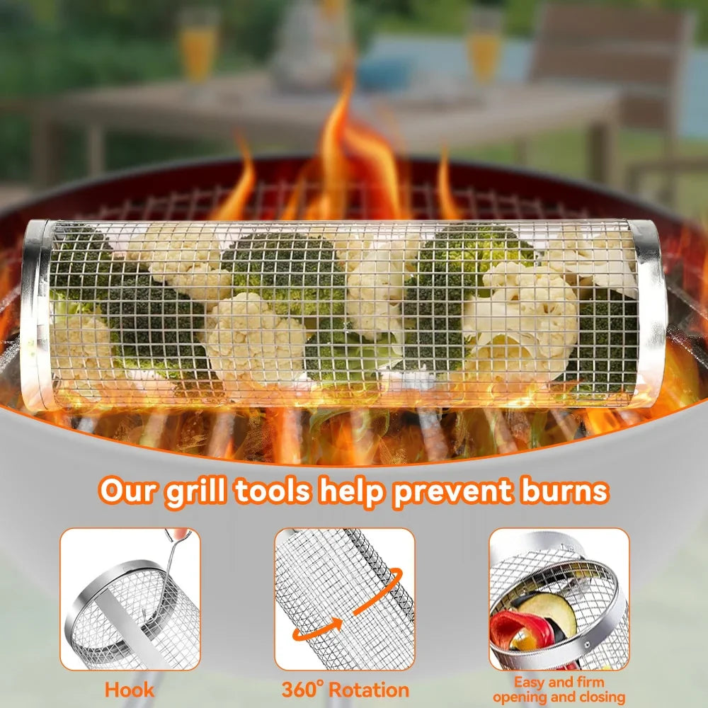 Avaleric® Rolling Grill Baskets