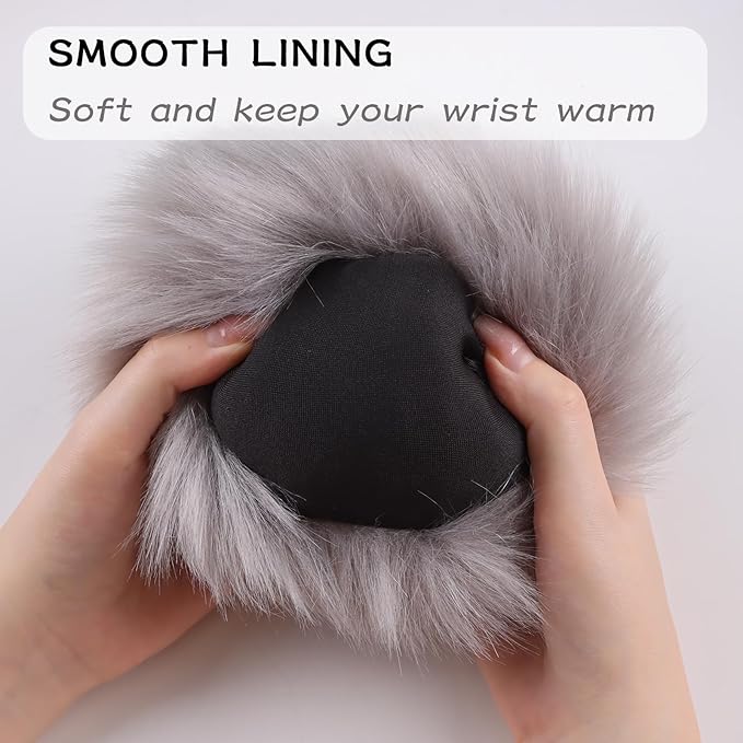 Avaleric® Faux Fur Wrist Cuffs
