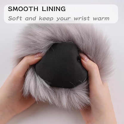 Avaleric® Faux Fur Wrist Cuffs