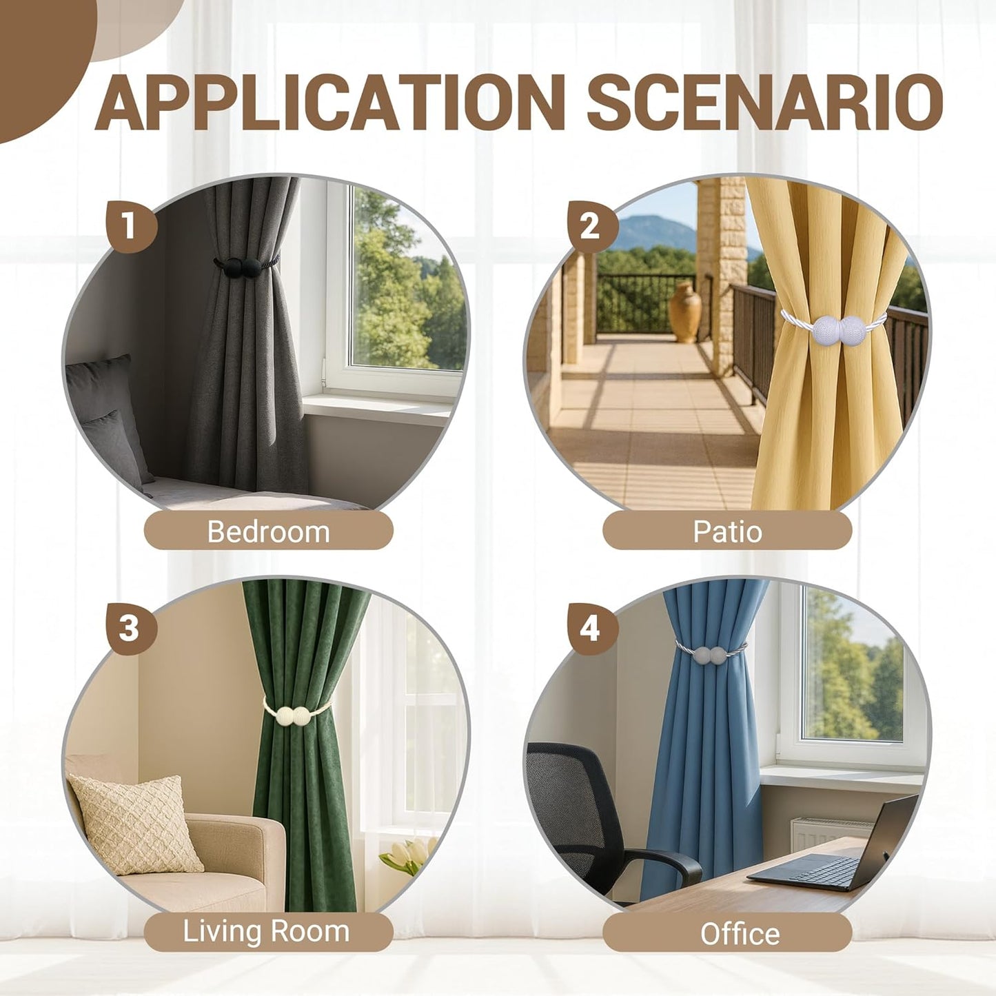 Avaleric® Magnetic Curtain Tiebacks ❤️