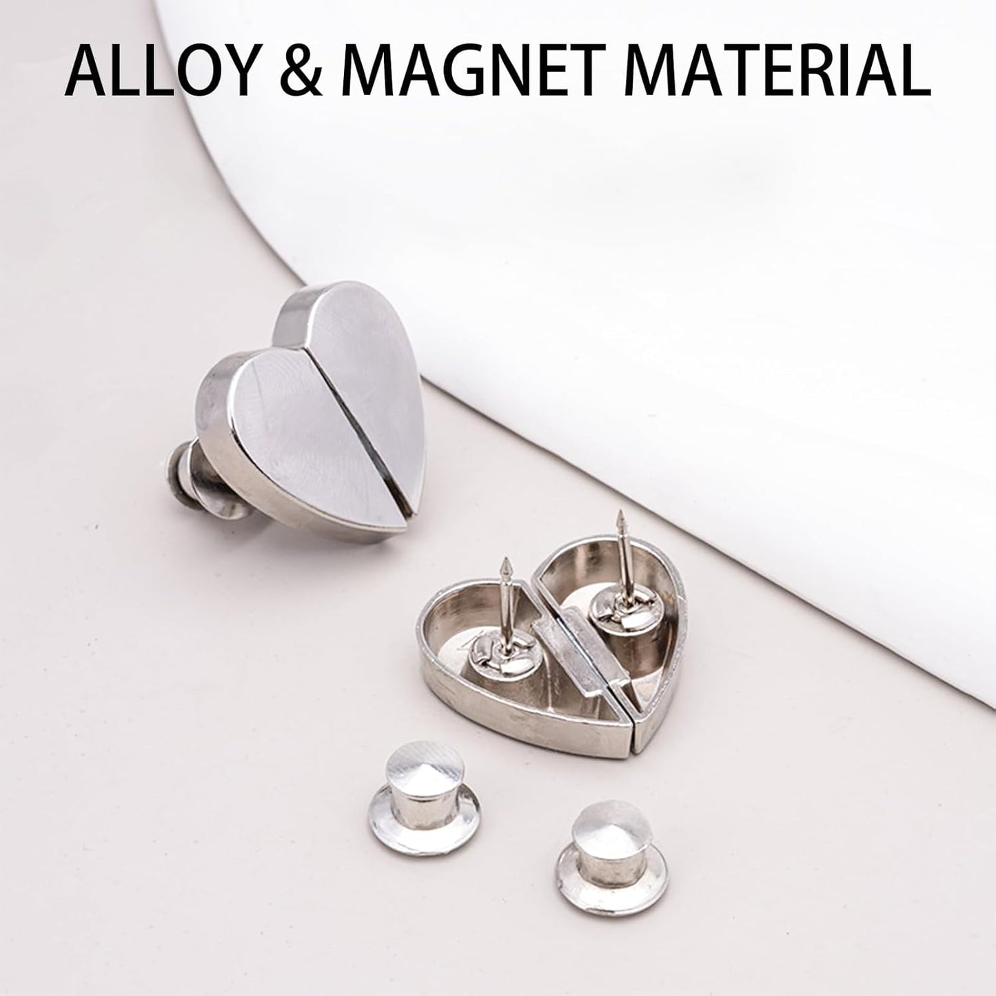 Avaleric® Magnetic Snap Heart-shaped Curtain Buckle