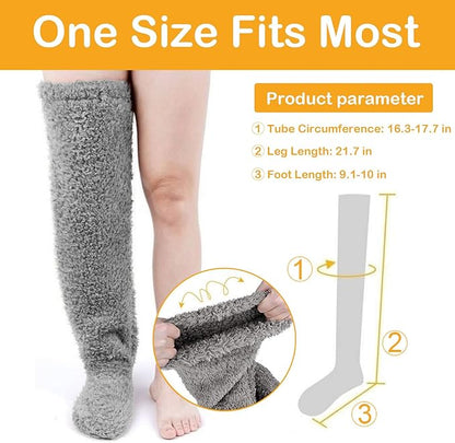 Avaleric® Over Knee Lightweight Fuzzy Socks