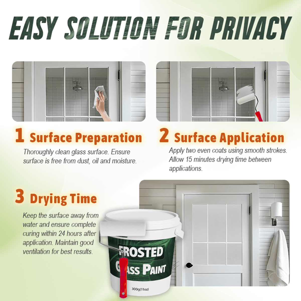 Avaleric® Privacy Paint Frosted Glass Paint