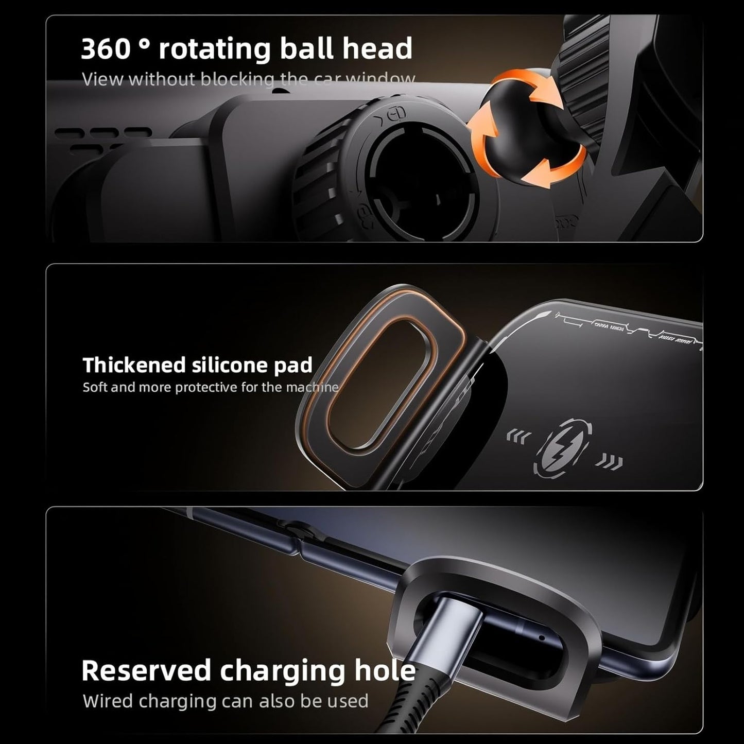 Avaleric® Wireless Charging Rotating Car Mount