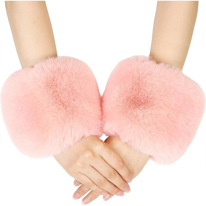 Avaleric® Faux Fur Wrist Cuffs