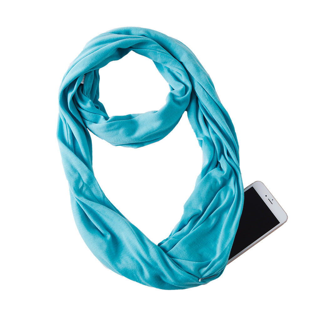 Avaleric® Infinity Scarf with Zipper Pocket