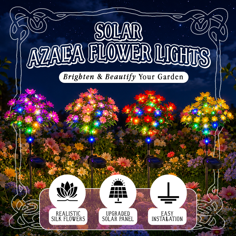 Avaleric® Solar Azalea Flower Lights🌺IP65 Waterproof🪦for Grave Garden Decor Memorial Cemetery Lights