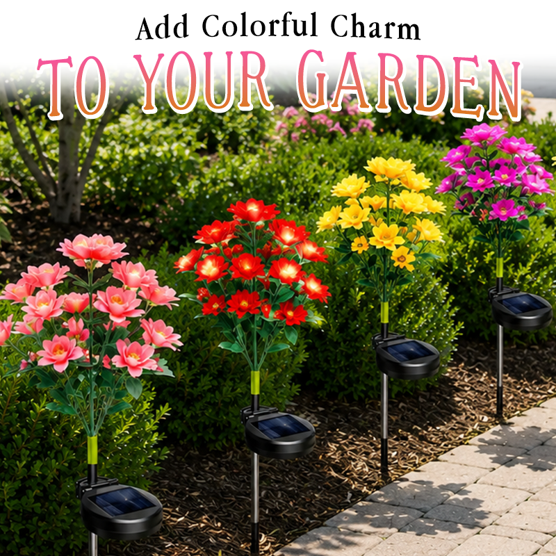 Avaleric® Solar Azalea Flower Lights🌺IP65 Waterproof🪦for Grave Garden Decor Memorial Cemetery Lights