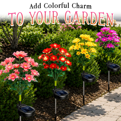 Avaleric® Solar Azalea Flower Lights🌺IP65 Waterproof🪦for Grave Garden Decor Memorial Cemetery Lights
