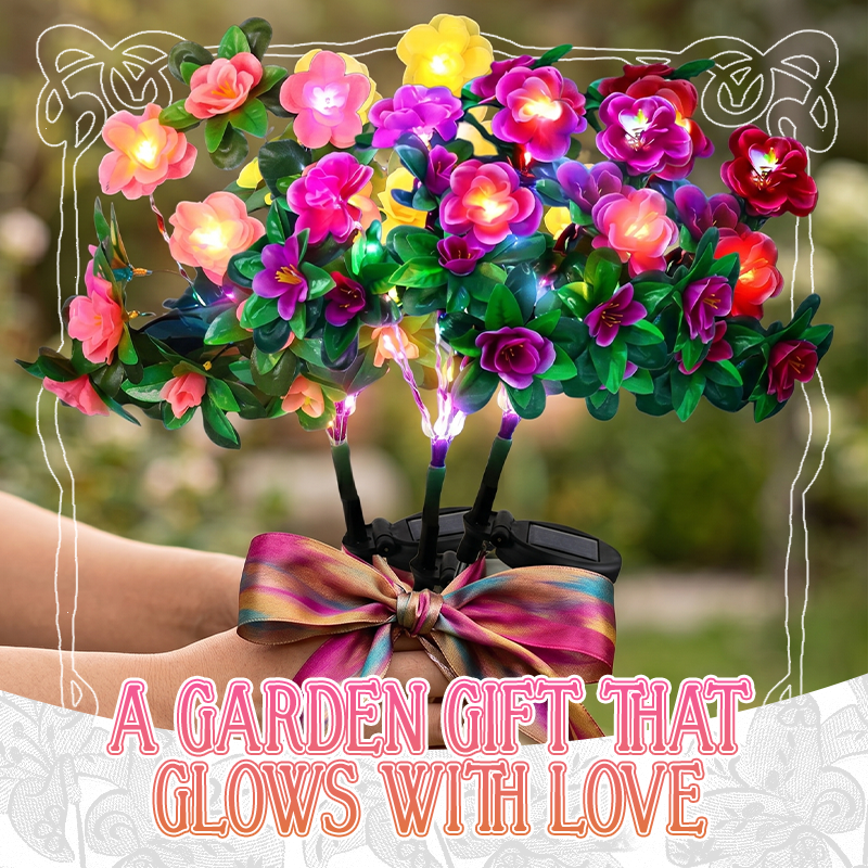 Avaleric® Solar Azalea Flower Lights🌺IP65 Waterproof🪦for Grave Garden Decor Memorial Cemetery Lights