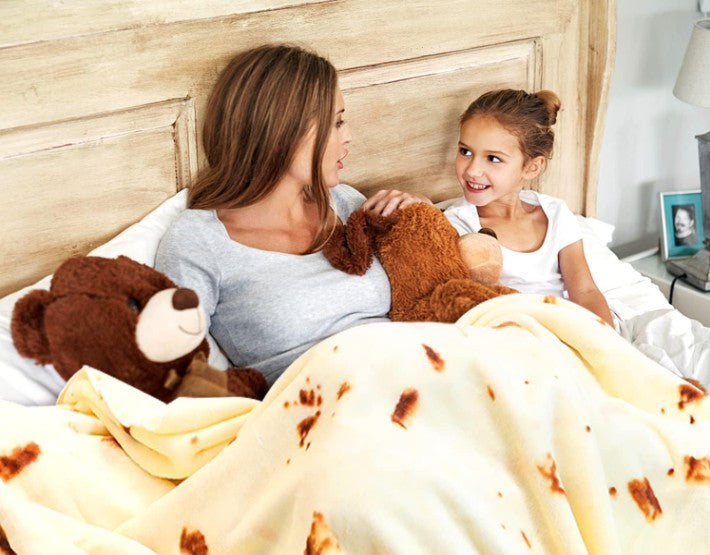 Avaleric® Tortilla Double Sided Print Round Fleece Flannel Linen Pool Beach Picnic Blanket Plush Soft Throw for Pets Baby Blanket Bedspread Sofa Couch Chair