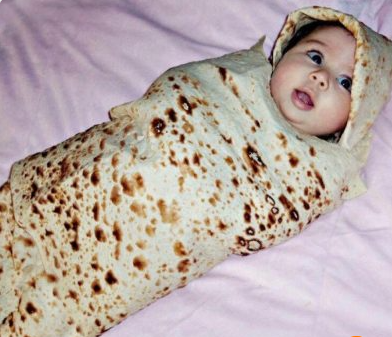 Avaleric® Tortilla Double Sided Print Round Fleece Flannel Linen Pool Beach Picnic Blanket Plush Soft Throw for Pets Baby Blanket Bedspread Sofa Couch Chair