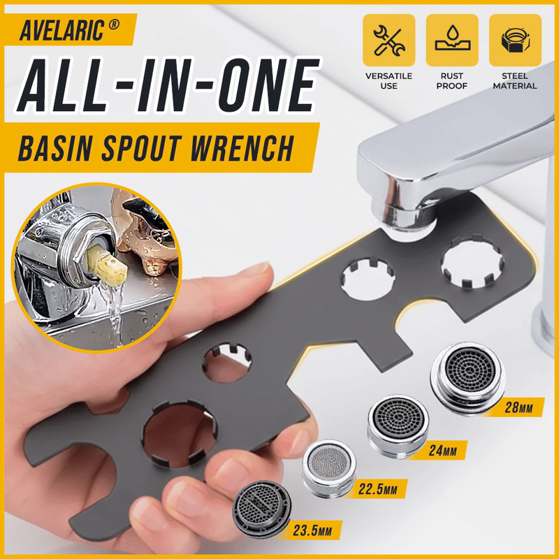 Avelaric® All-in-One Basin Spout Wrench
