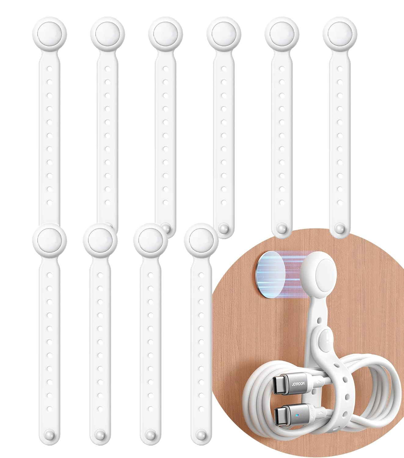 Avaleric® Magnetic Silicone Cable Ties