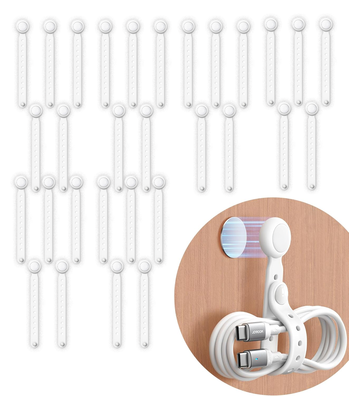 Avaleric® Magnetic Silicone Cable Ties