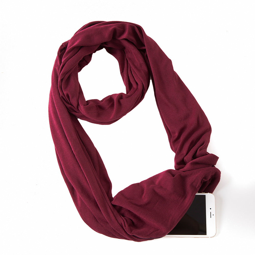 Avaleric® Infinity Scarf with Zipper Pocket