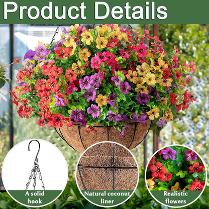 Avaleric® Artificial Hanging Flower Basket