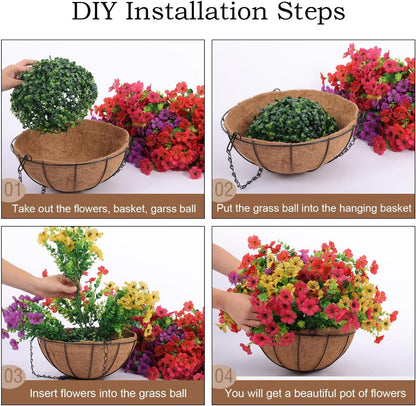 Avaleric® Artificial Hanging Flower Basket