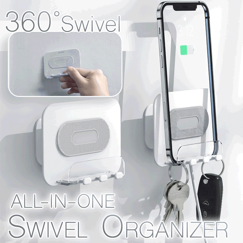 Avaleric® 360° All-In-One Swivel Hook Organizer