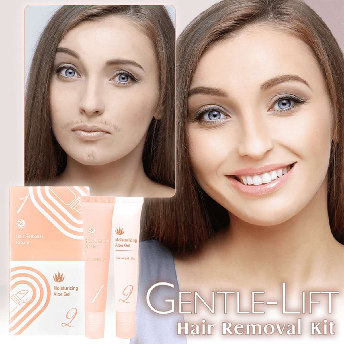 Avaleric® Gentle-Lift Facial Hair Removal Cream 🫧