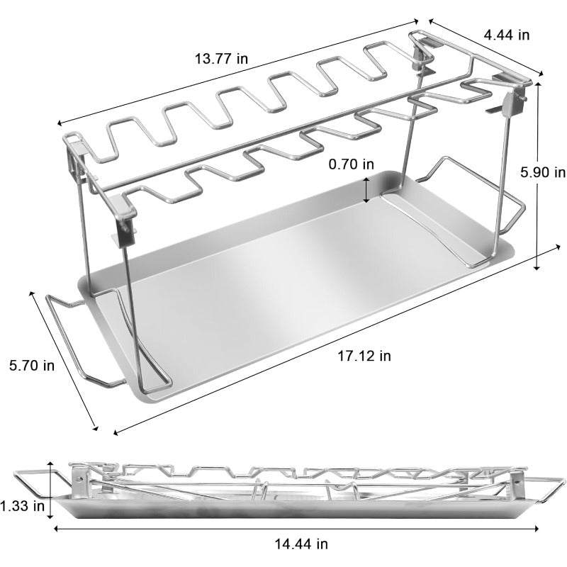 Avaleric® Stainless Steel Drumstick Rack