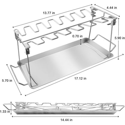 Avaleric® Stainless Steel Drumstick Rack