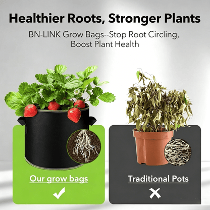 Avaleric® 🌱 5 Gallon Grow Bags – Heavy Duty Aeration Fabric Pots with Handles for Vegetables, Flowers & Fruits 🪴