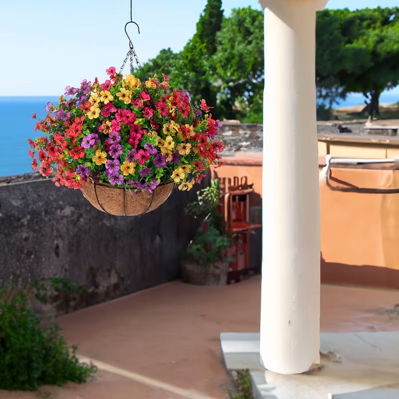 Avaleric® Artificial Hanging Flower Basket