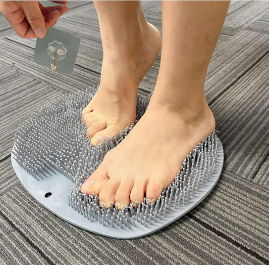 Avaleric® Shower Foot Scrubber Mat Back Washer Back Exfoliating Bath Wash Pad Wall Mounted Slip Suction Cups Foot Scrubber for Use in Shower Cups Foot Back Body Cleaner for Men and Women 2 Pack