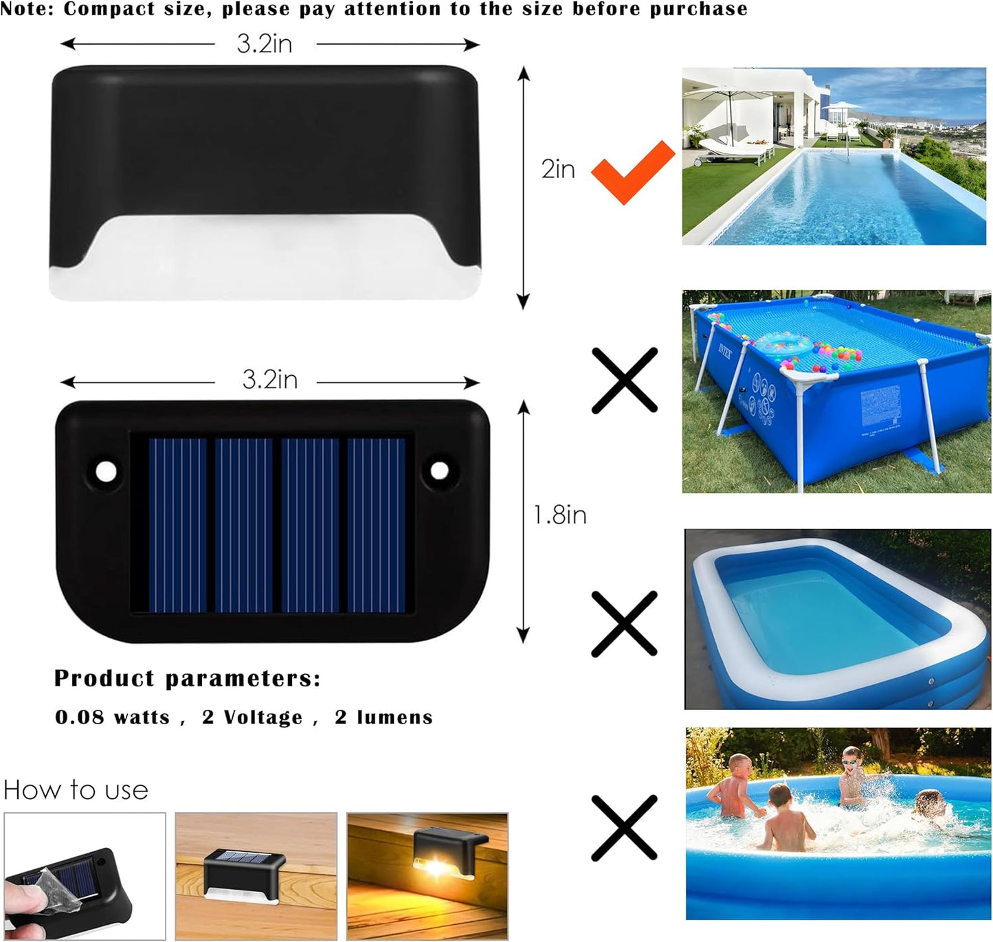 Avaleric® Solar Powered LED Deck Light