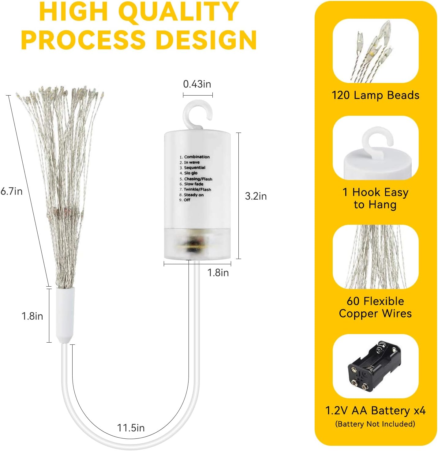 Avaleric® Copper Wire Firework Lights